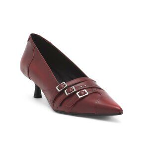 VAGABOND SHOEMAKERS Red Leather Lykke Kitten Heels